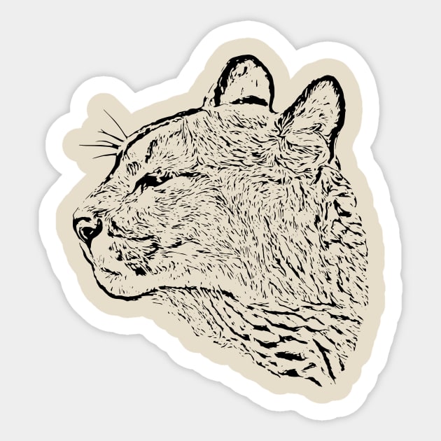 Mountain lion Sticker by Guardi